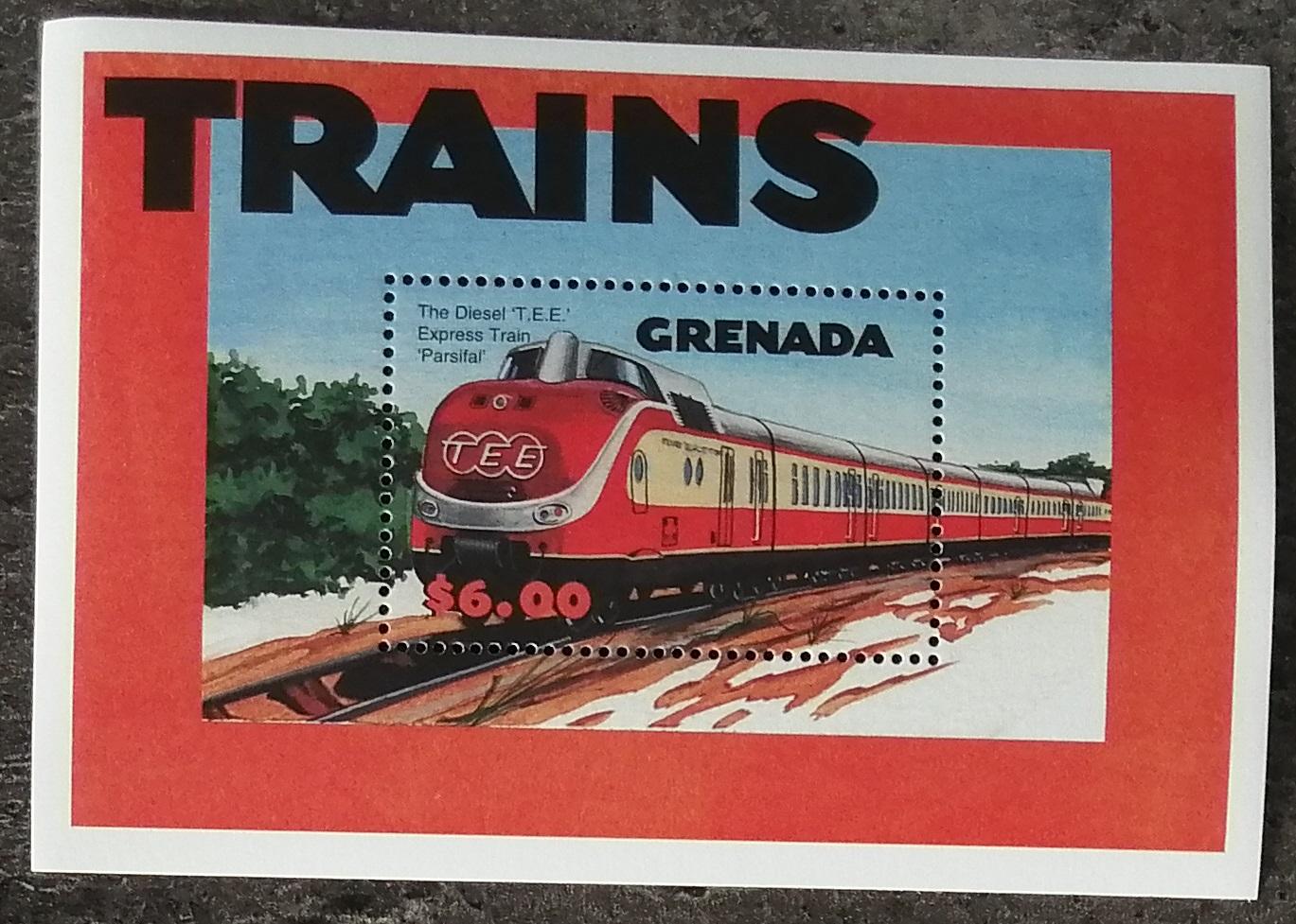 Grenada 2000 Bl.573 7€ Známé vlaky a lokomotivy Německa, "Parsifal"