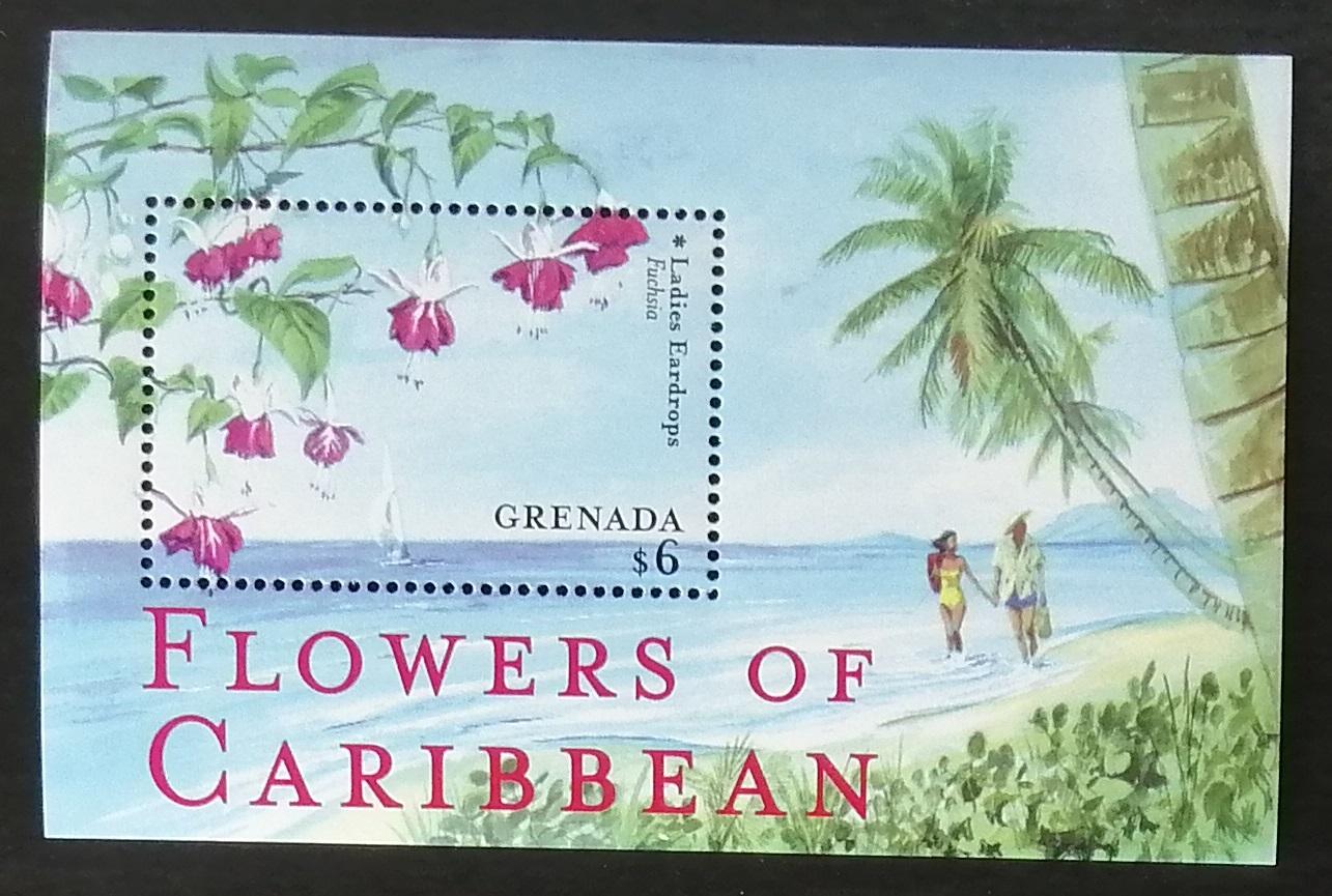Grenada 2000 Bl.607 7€ Květiny a flora Karibiku, Fuchsia sp.