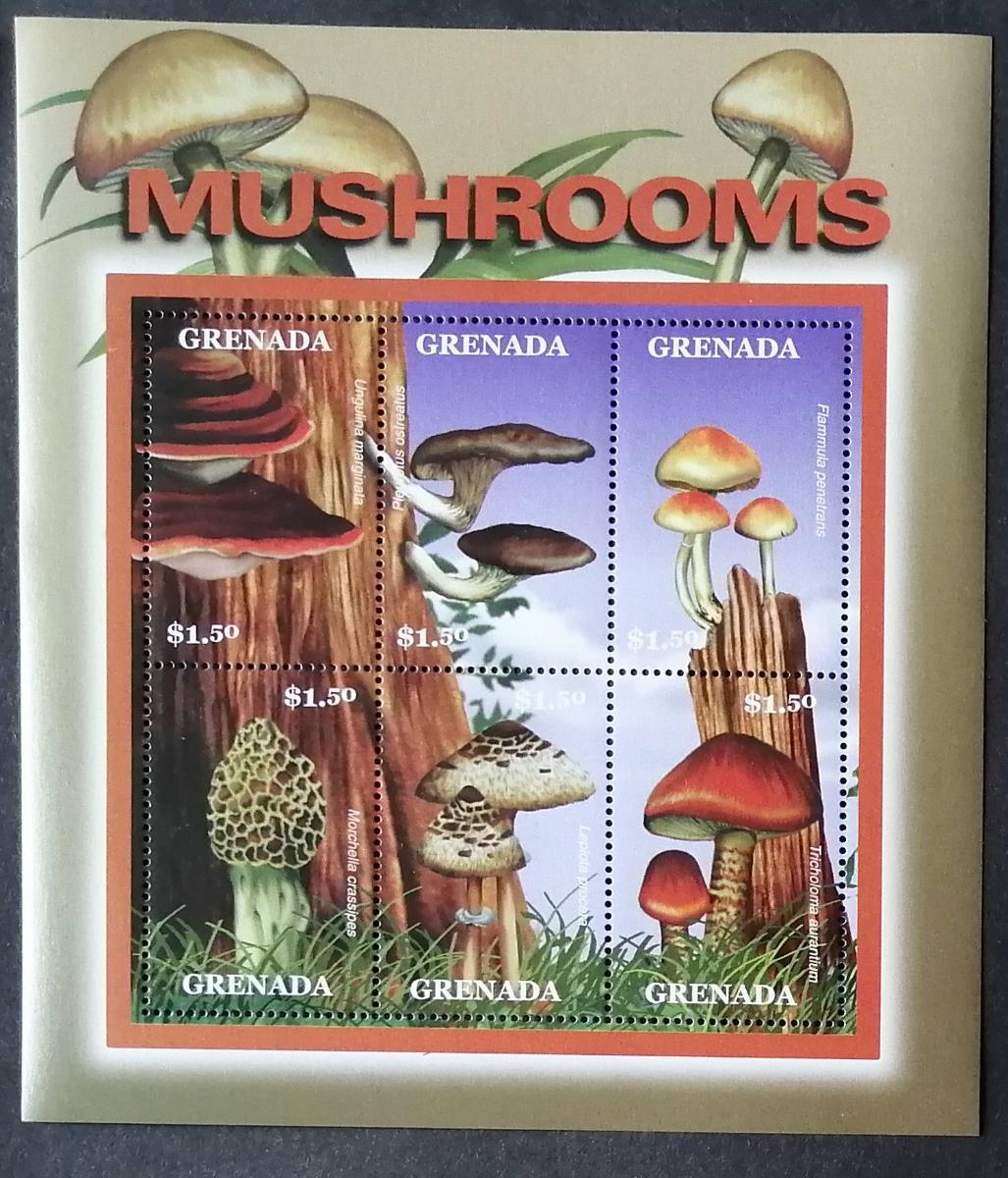 Grenada 2000 Mi.4076-1 9,5€ Houby a flora světa I.