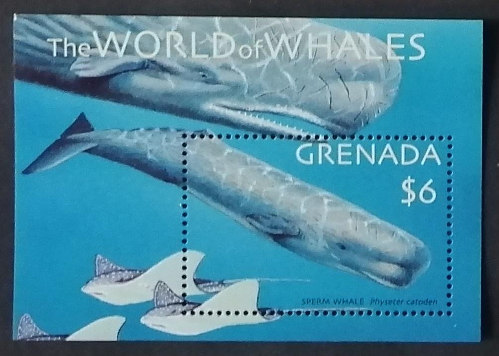 Grenada 2001 Bl.655 6,5€ Velryby a ryby moří