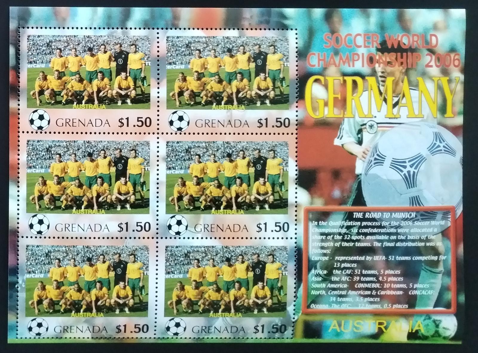 Grenada 2006 7,5€ Fotbalové mistrovství, Sport a týmy: Austrálie