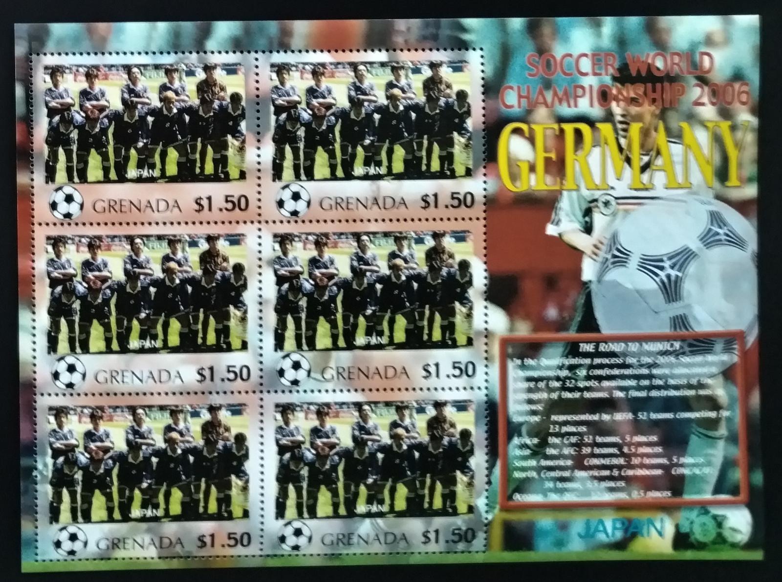 Grenada 2006 7,5€ Fotbalové mistrovství, Sport a týmy: Japonsko