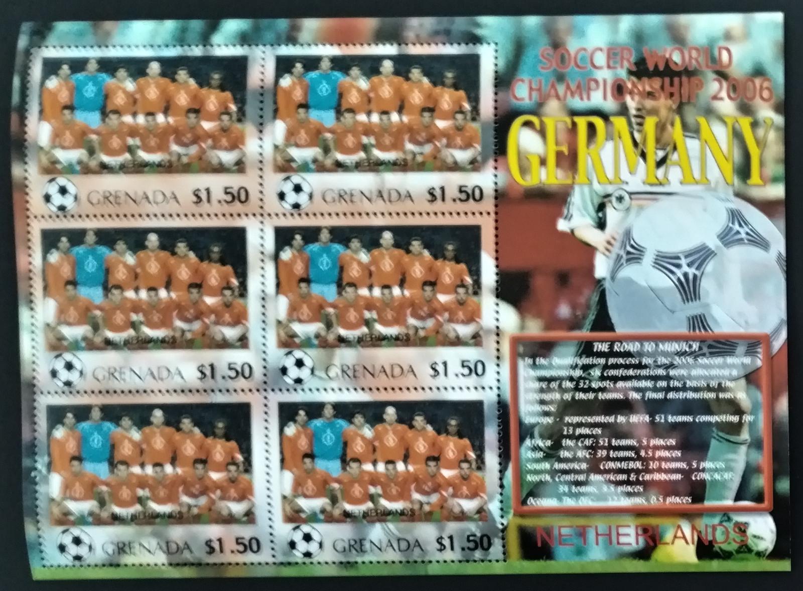 Grenada 2006 7,5€ Fotbalové mistrovství, Sport a týmy: Nizozemí
