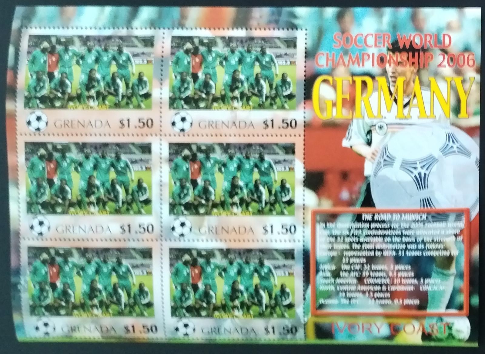 Grenada 2006 7,5€ Fotbalové mistrovství, Sport a týmy: Pobřeží Slonoviny