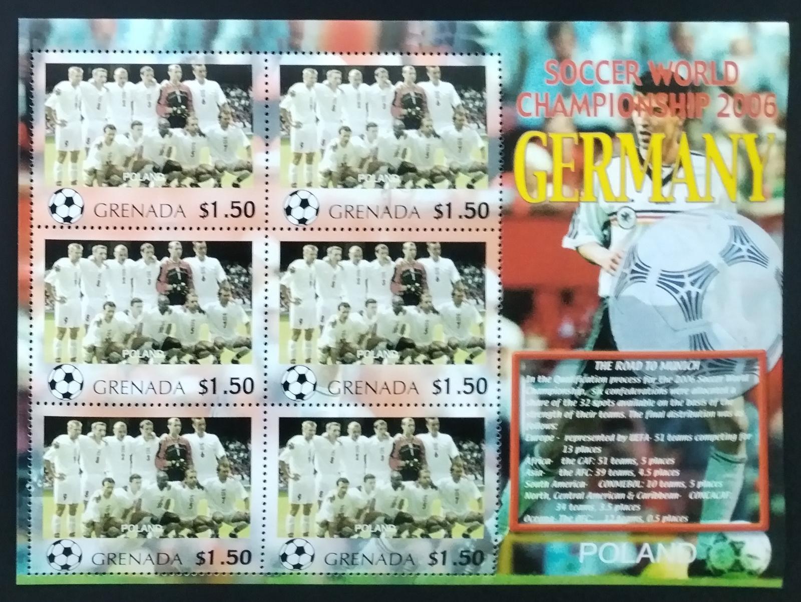 Grenada 2006 7,5€ Fotbalové mistrovství, Sport a týmy: Polsko