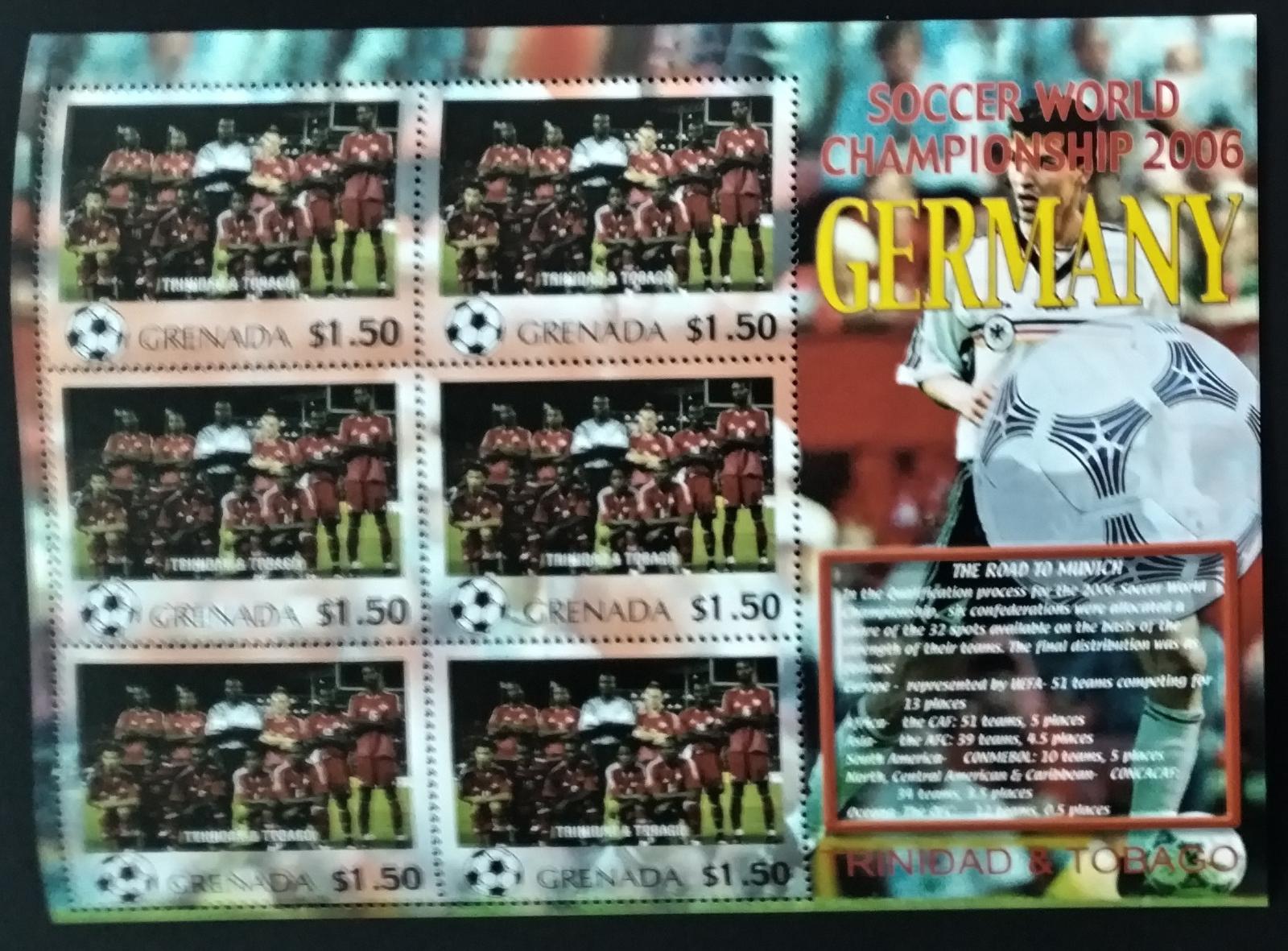 Grenada 2006 7,5€ Fotbalové mistrovství, Sport a týmy: Trinidad