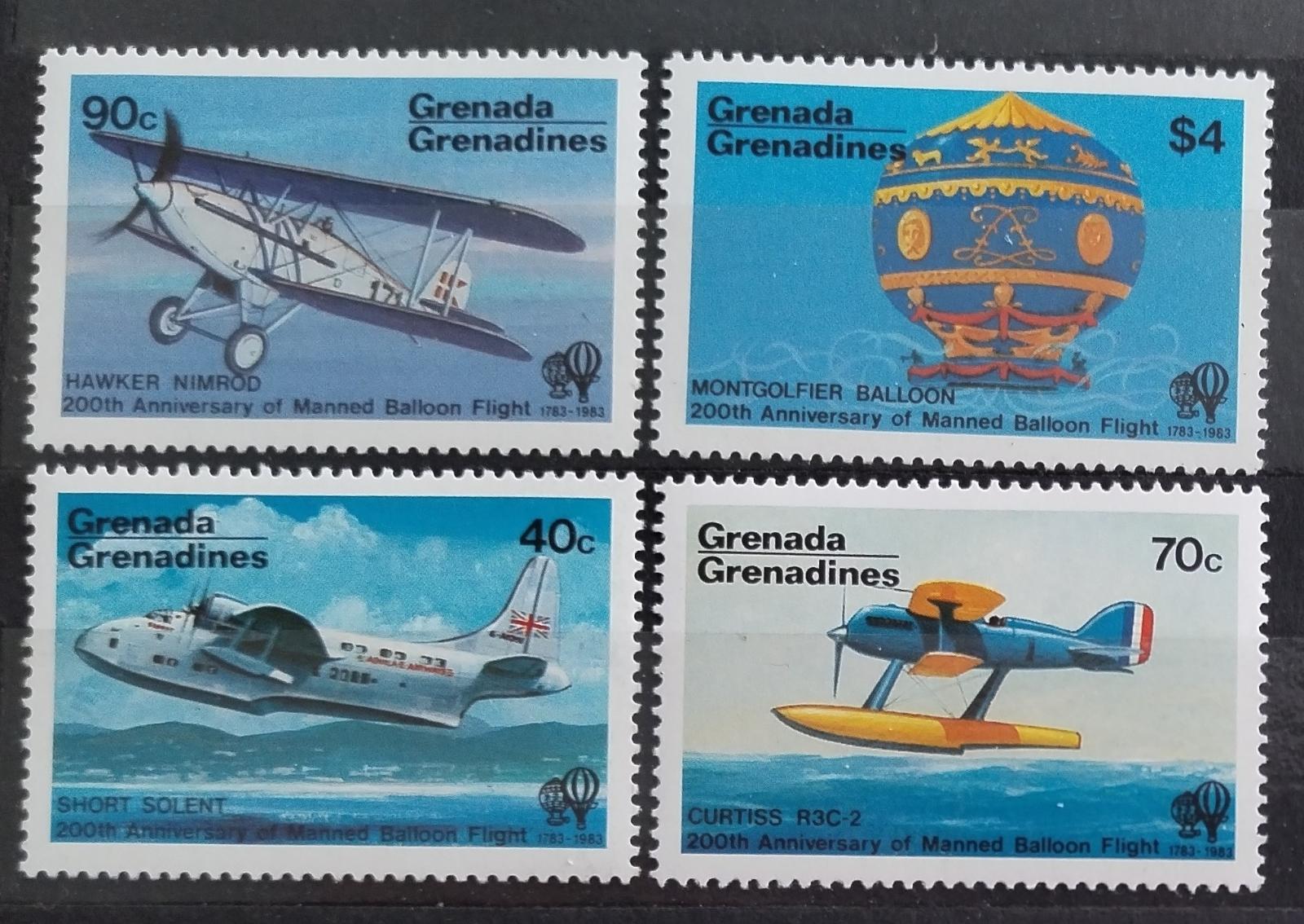 Grenadiny & Grenada 1983 Výročí prvního letu, Letadla a balony