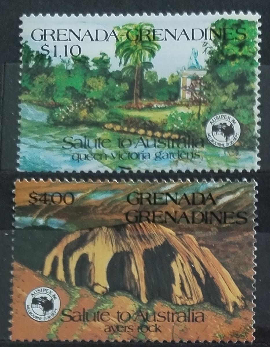 Grenadiny & Grenada 1984 Výstava AUSIPEX, Památky Austrálie