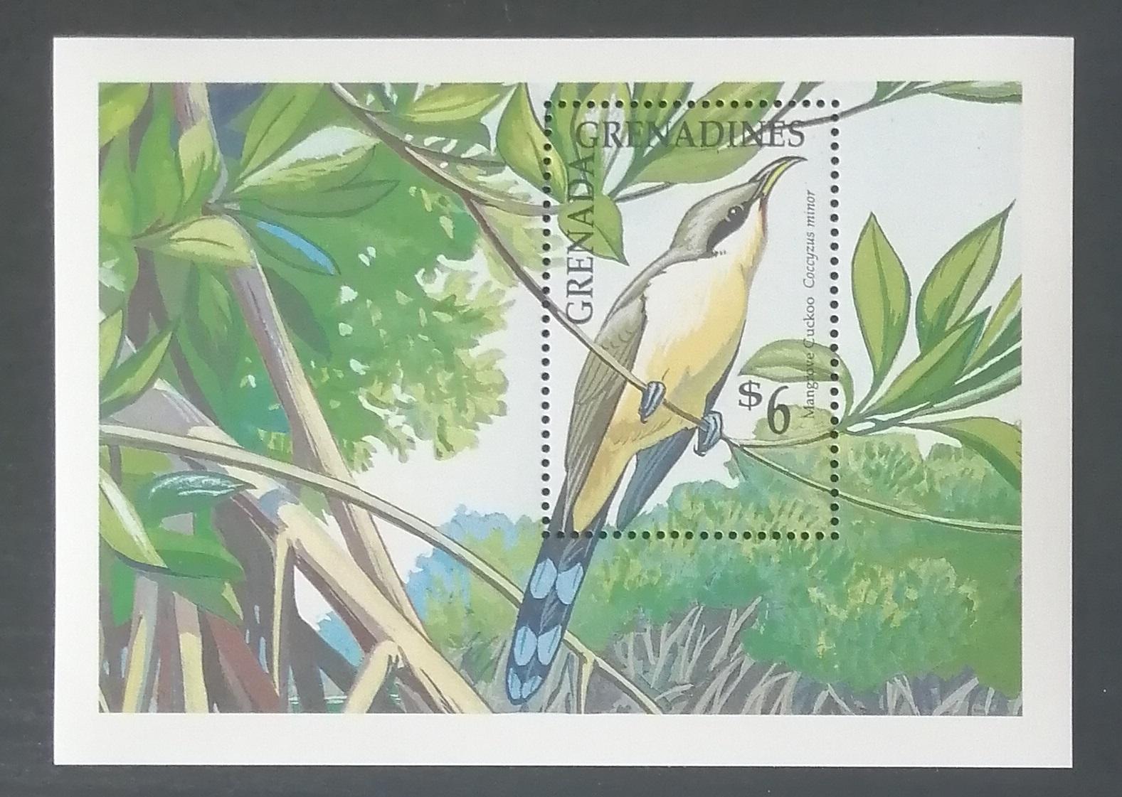 Grenadiny & Grenada 1990 Bl.199 6,5€ Ptáci ostrovů - Kukačka mangrove