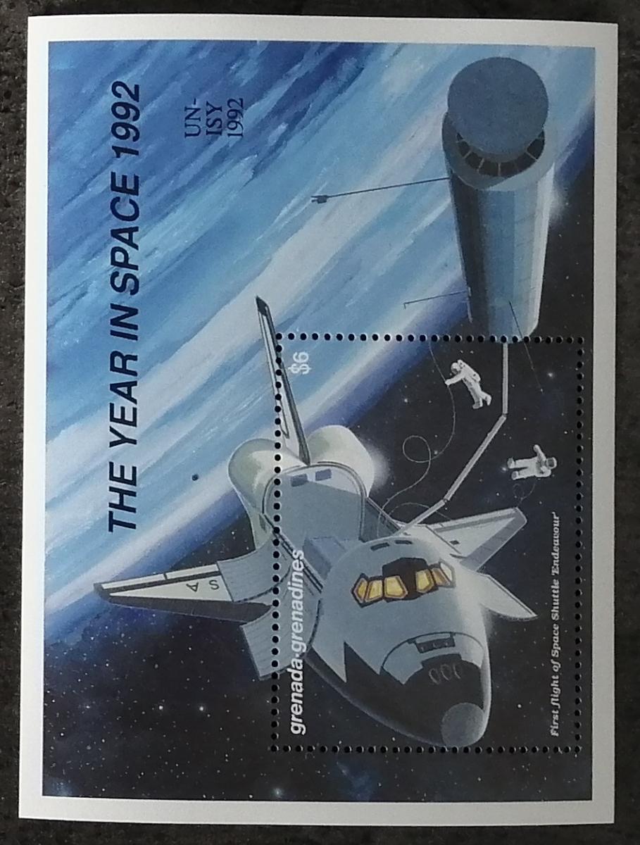 Grenadíny & Grenada 1992 Bl.258 7€ Mezinárodní rok vesmíru, Rakety