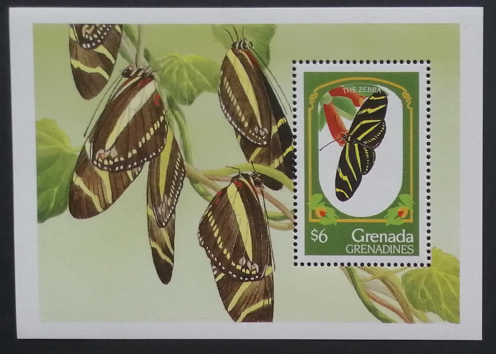 Grenadiny & Grenada 1993 Bl.269 5,5€ Karibští motýli, hmyz a květiny