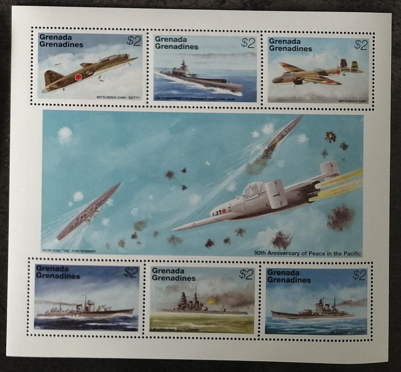 Grenadiny & Grenada 1995 12€ 50 let konce Druhé světové, Letadla, Lodě