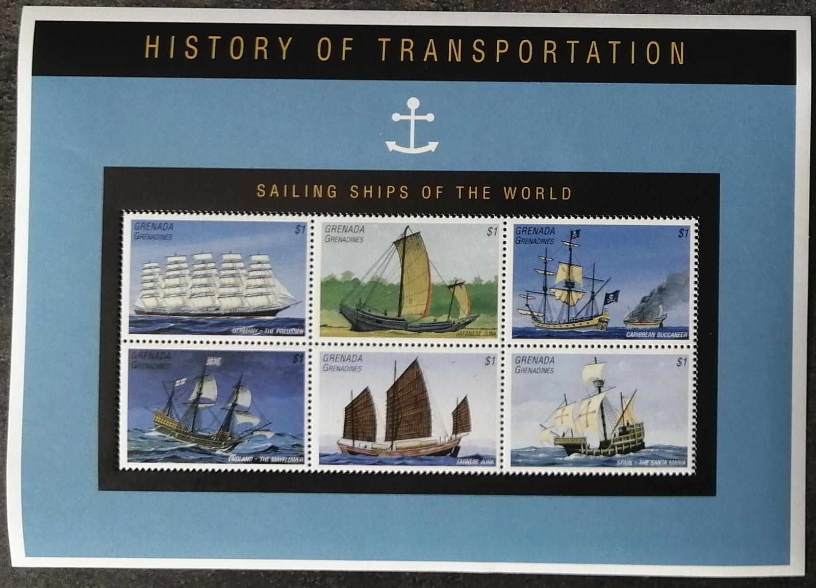 Grenadiny & Grenada 1995 7€ Slavné lodě historie, Mayflower