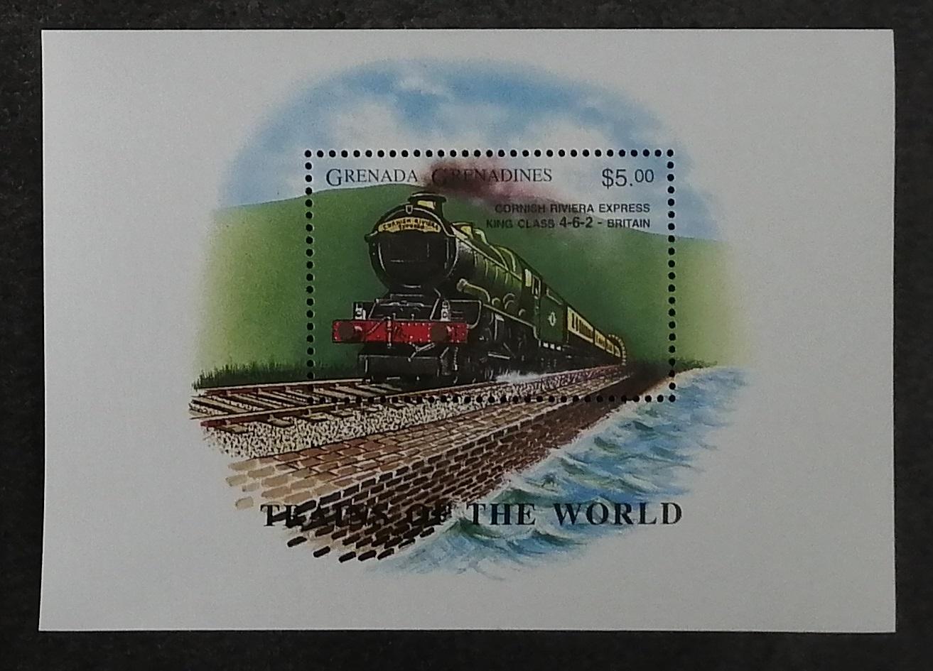 Grenadíny & Grenada 1996 Bl.366 5,5€ Cornish Riviera, Lokomotivy