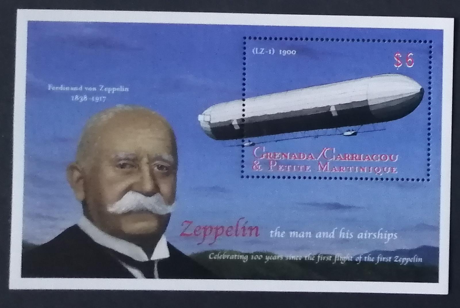 Grenadiny & Grenada 2000 Bl.469 7€ Století zepelínů, vzducholodě