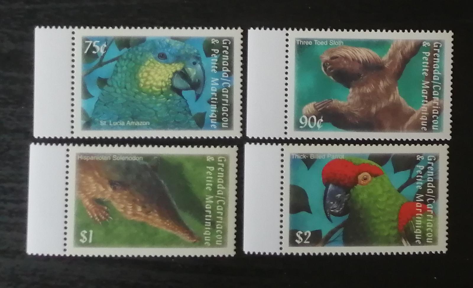 Grenadiny & Grenada 2000 Mi.3342-5 5,5€ Tropičtí ptáci, fauna Amazonie