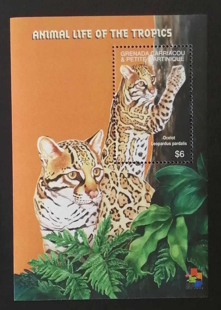 Grenadiny & Grenada 2001 Bl.509 7€ Ocelot, kočky tropů, fauna