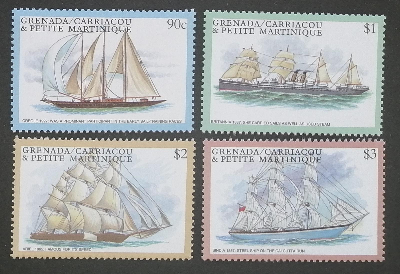 Grenadiny & Grenada 2001 Mi.3598-1 8,2€ Historické lodě, plachetnice