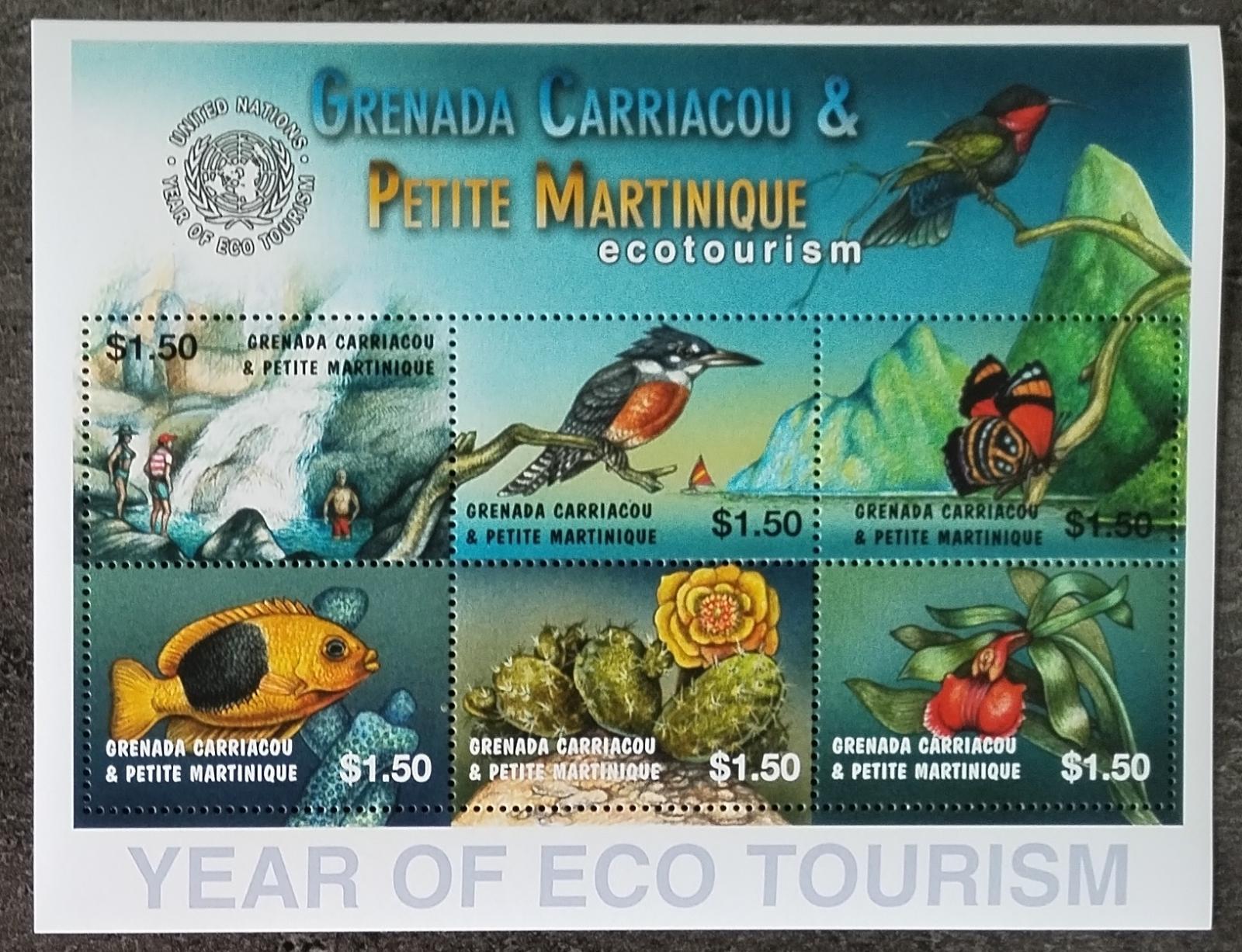 Grenadiny & Grenada 2002 10€ Ekoturismus a fauna, Orchideje a ryby
