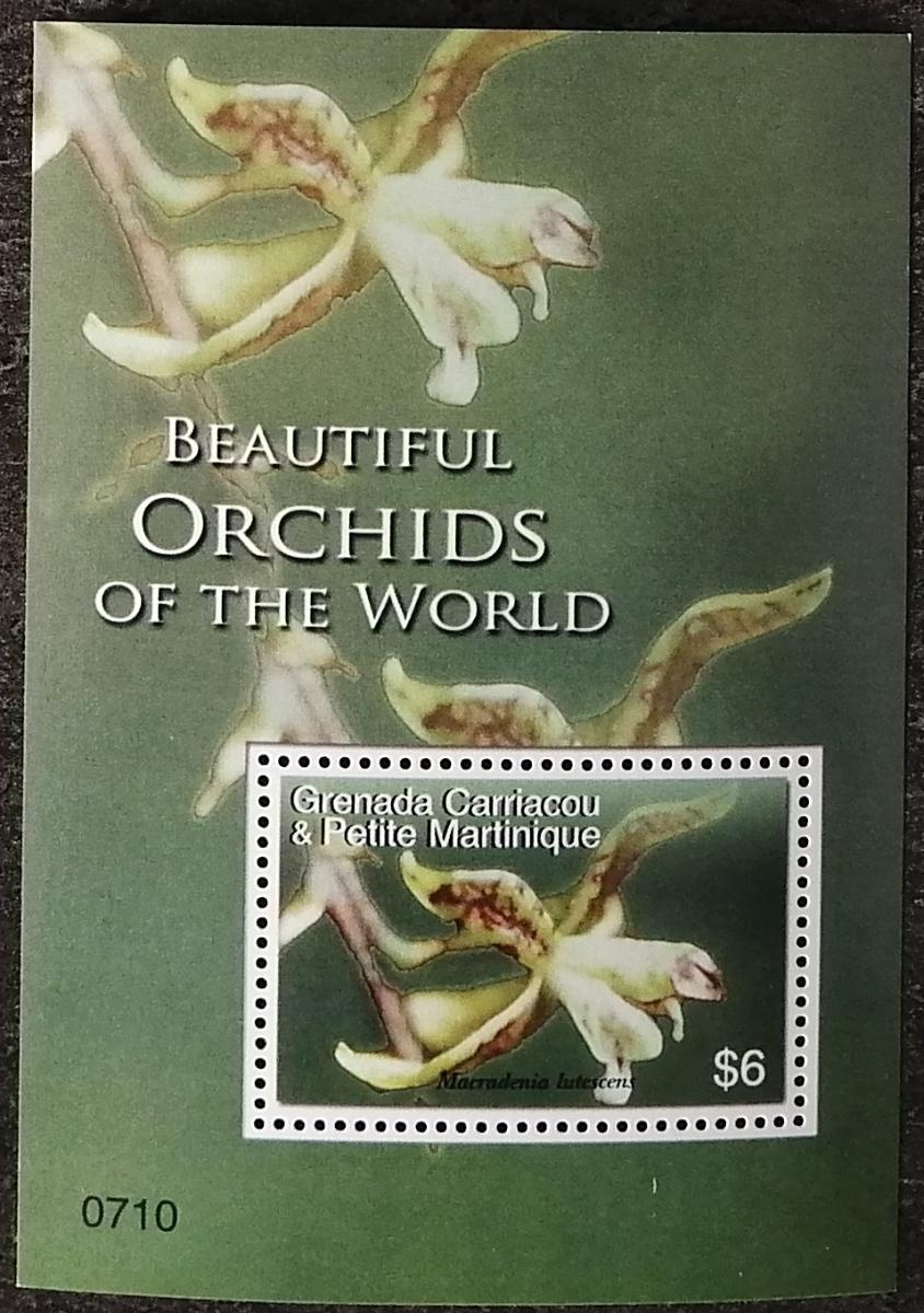 Grenadiny & Grenada 2007 Bl.620 4€ Orchideje a květiny, Macradenia