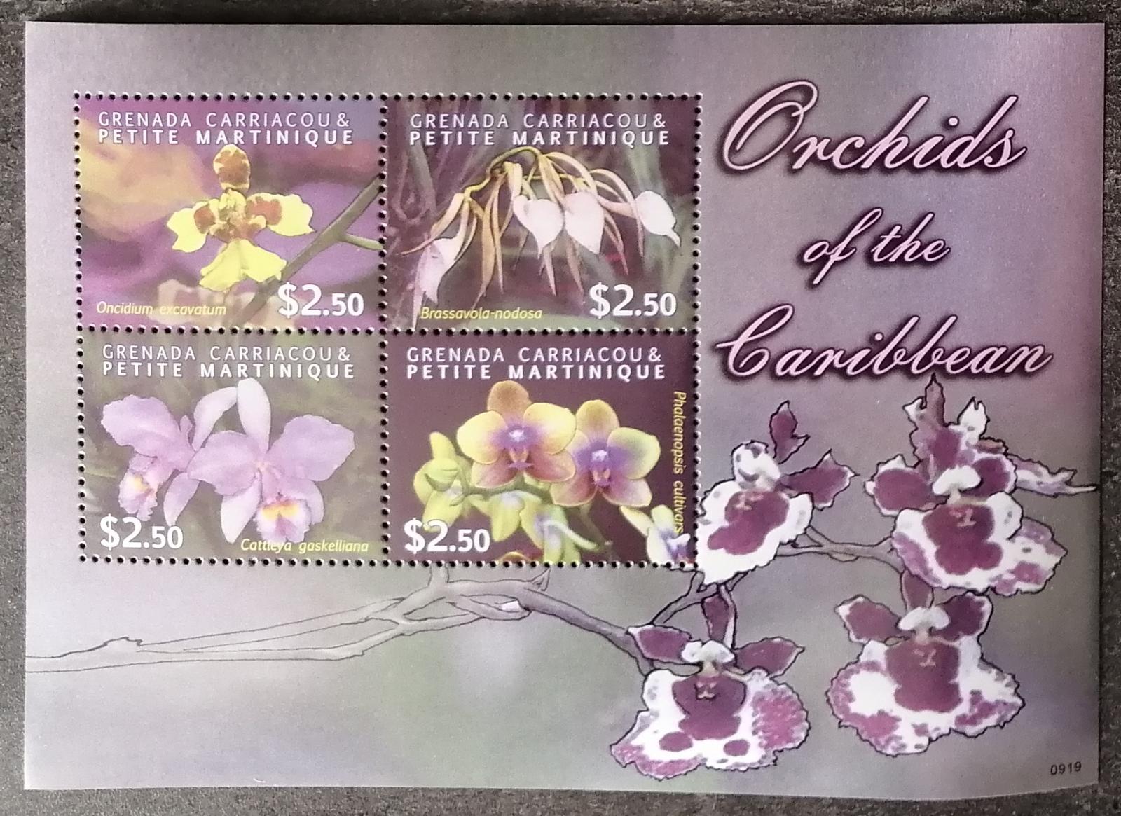 Grenadiny & Grenada 2010 8€ Karibské orchideje a květiny