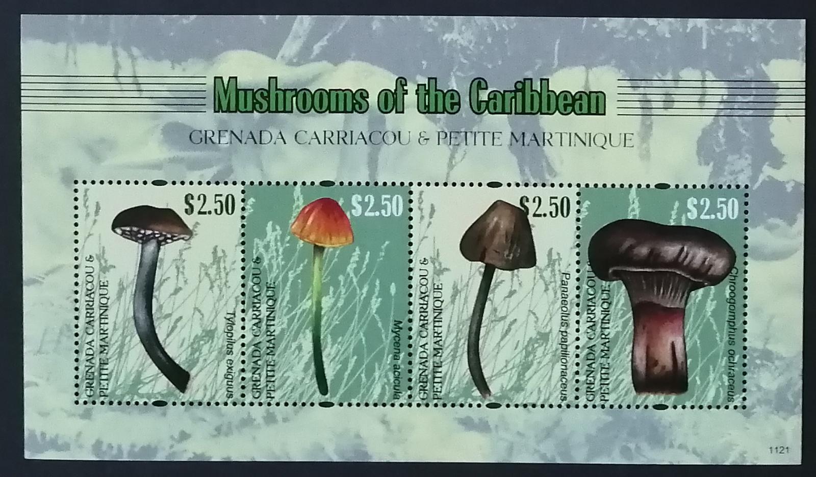 Grenadiny & Grenada 2011 Mi.4731-4 8,5€ Houby a flora Karibiku