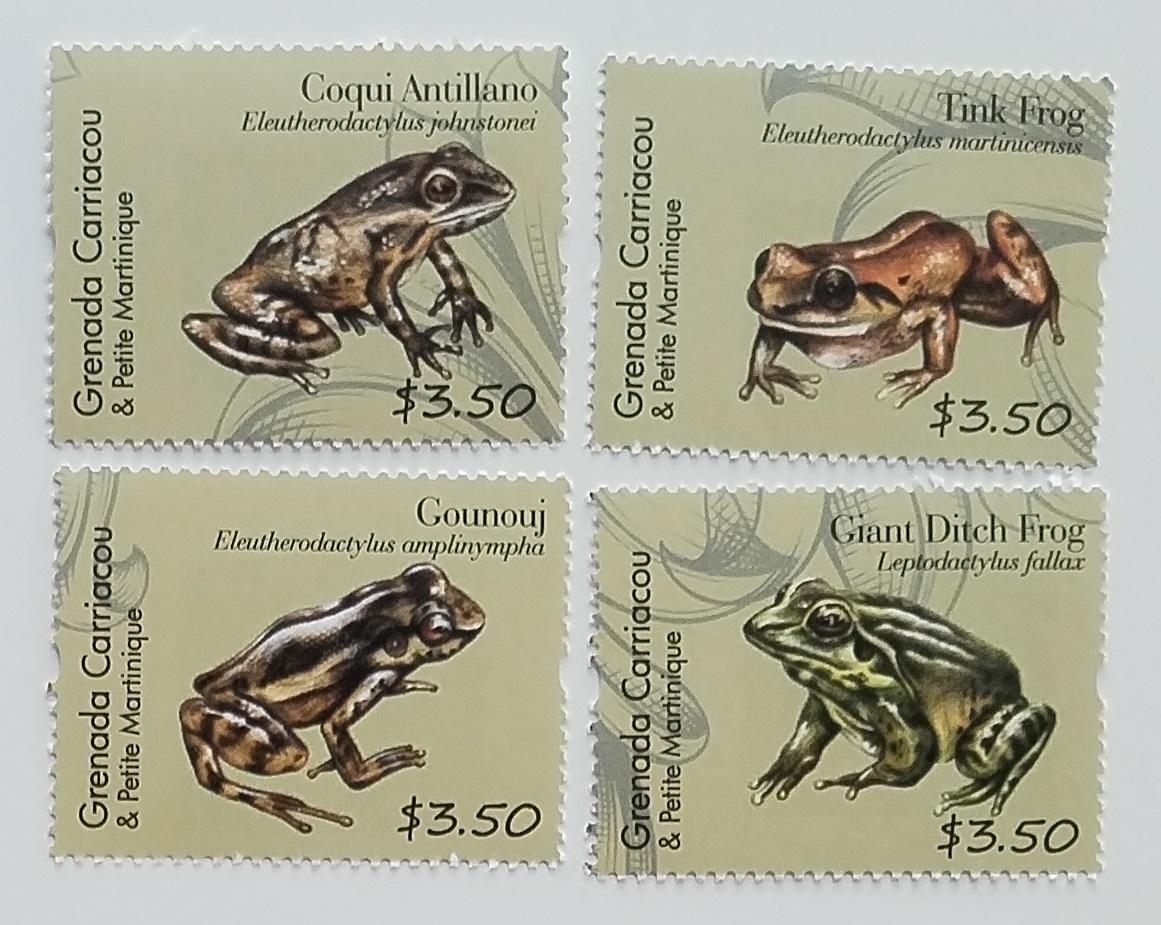 Grenadiny & Grenada 2012 12€ Karibské žáby a ropuchy, Obojživelníci