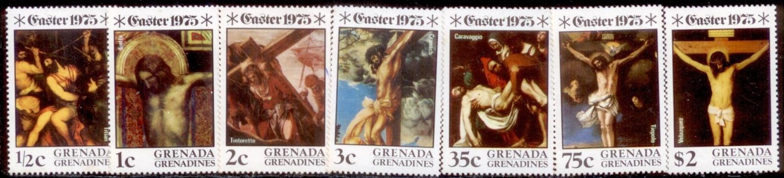 Grenadiny Grenady 1975 Velikonoce a Ježíš na kříži