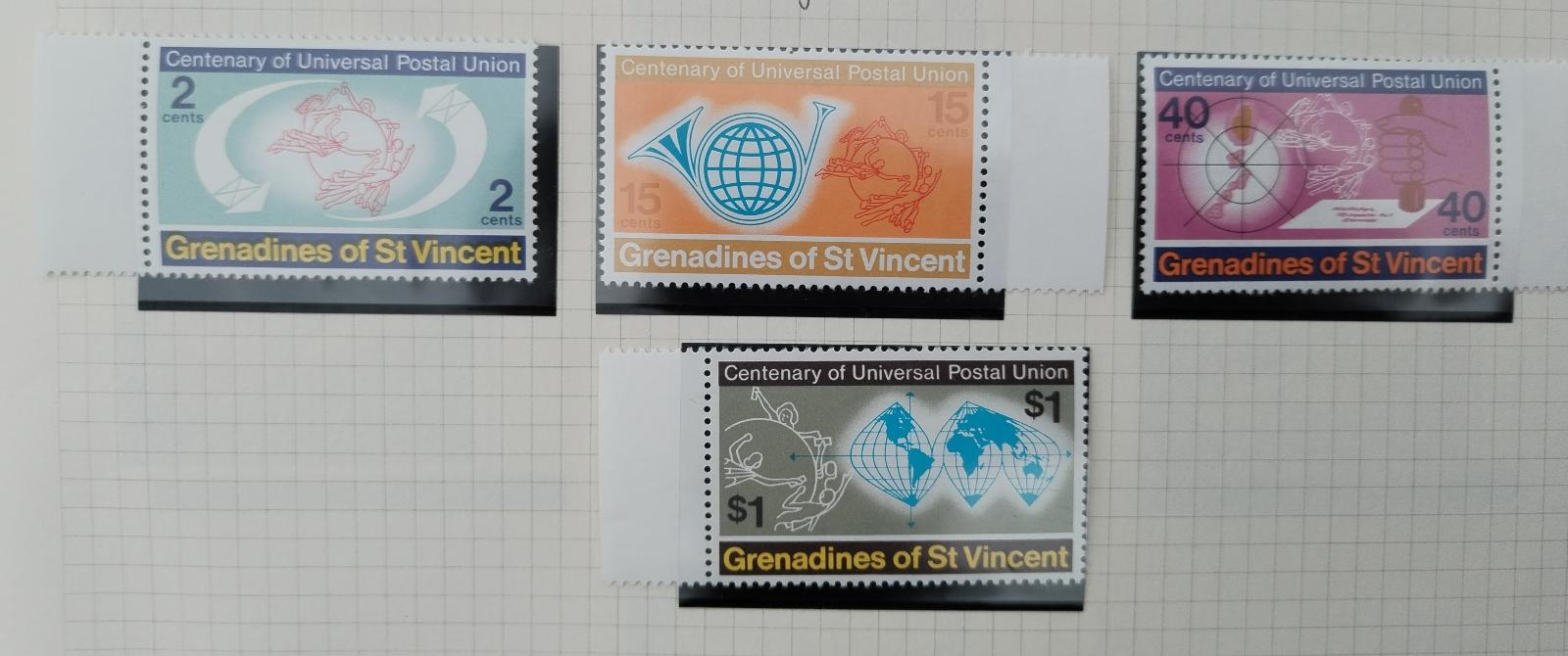 Grenadíny S.V. 1974 Výročí světové poštovní unie, UPU