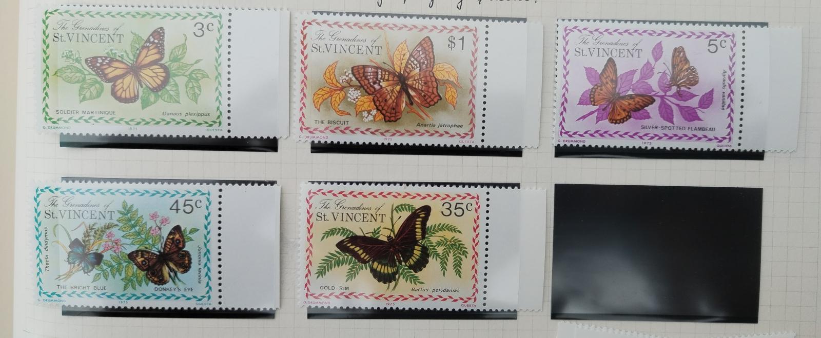 Grenadíny S.V. 1975 Ostrovní motýli a okrasný hmyz