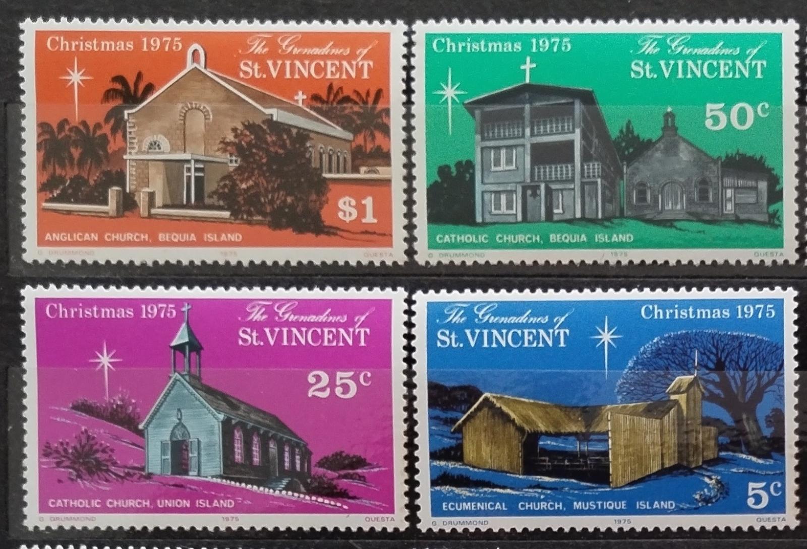 Grenadiny & Sv. Vincent 1975 Kostely a Vánoce