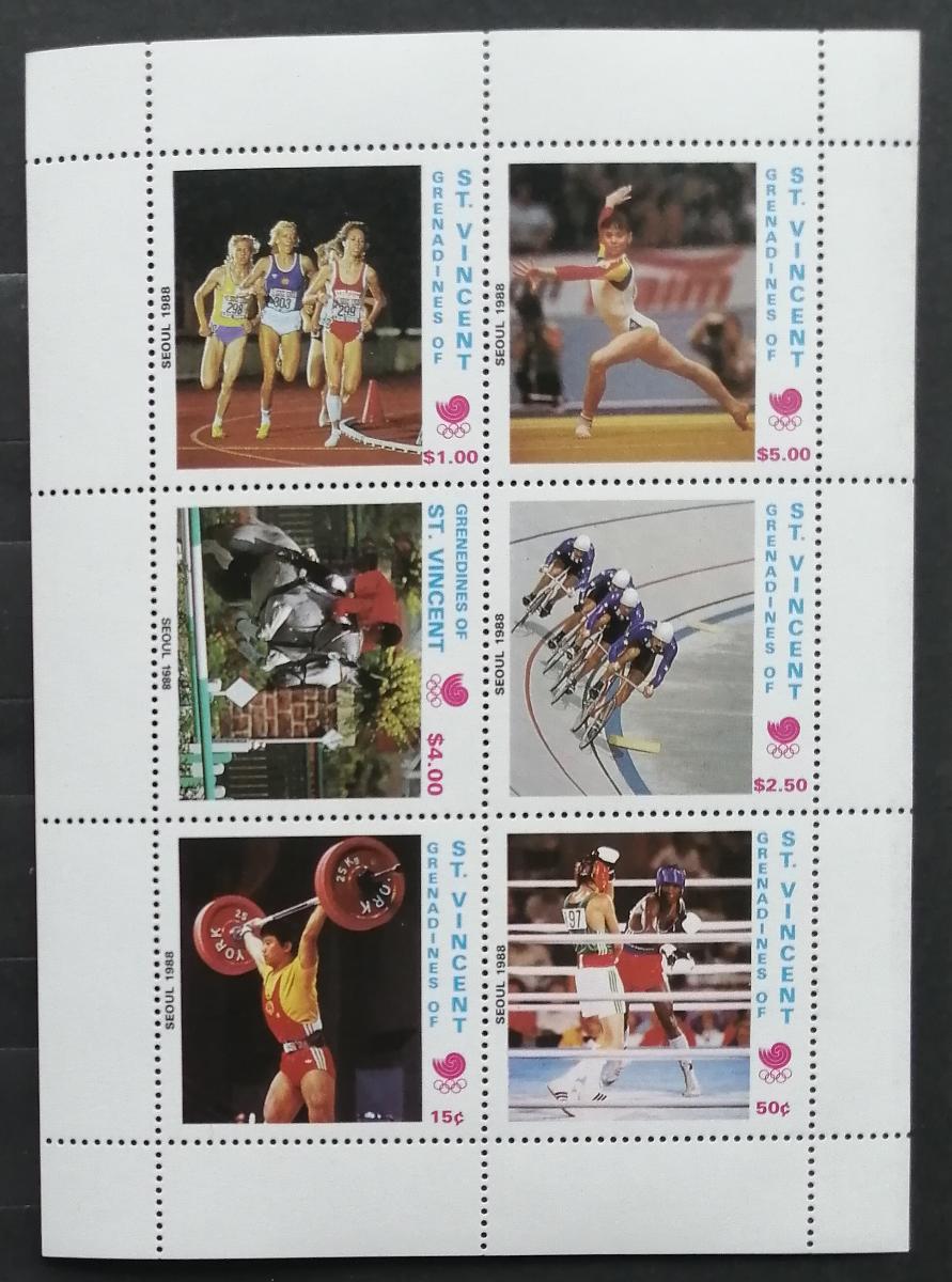 Grenadiny & Sv. Vincent 1988 5,5€ Letní Olympijské hry Soul a sport