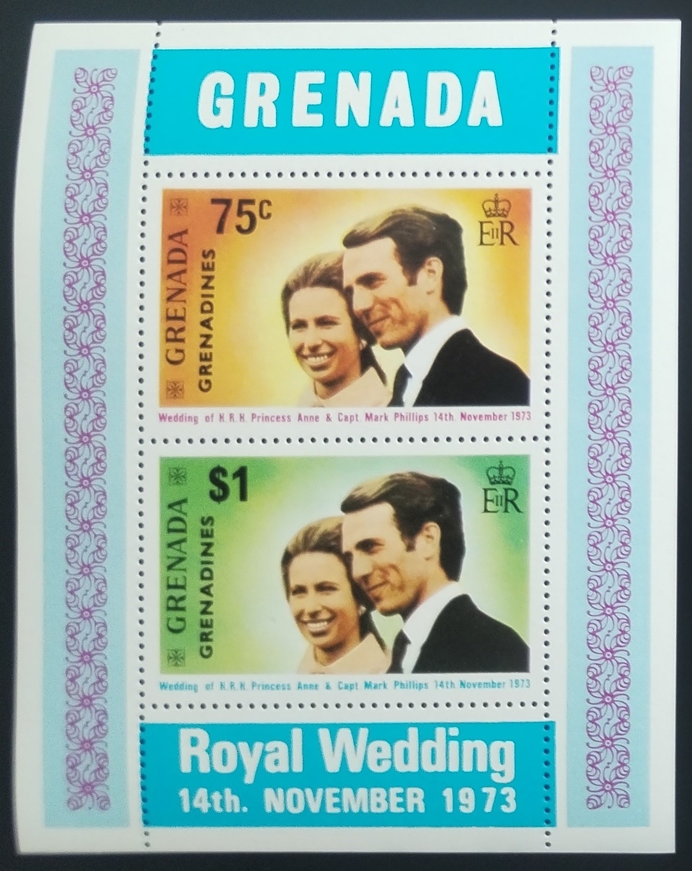 Grenadiny & Grenada 1973 Svatba princezny Anne