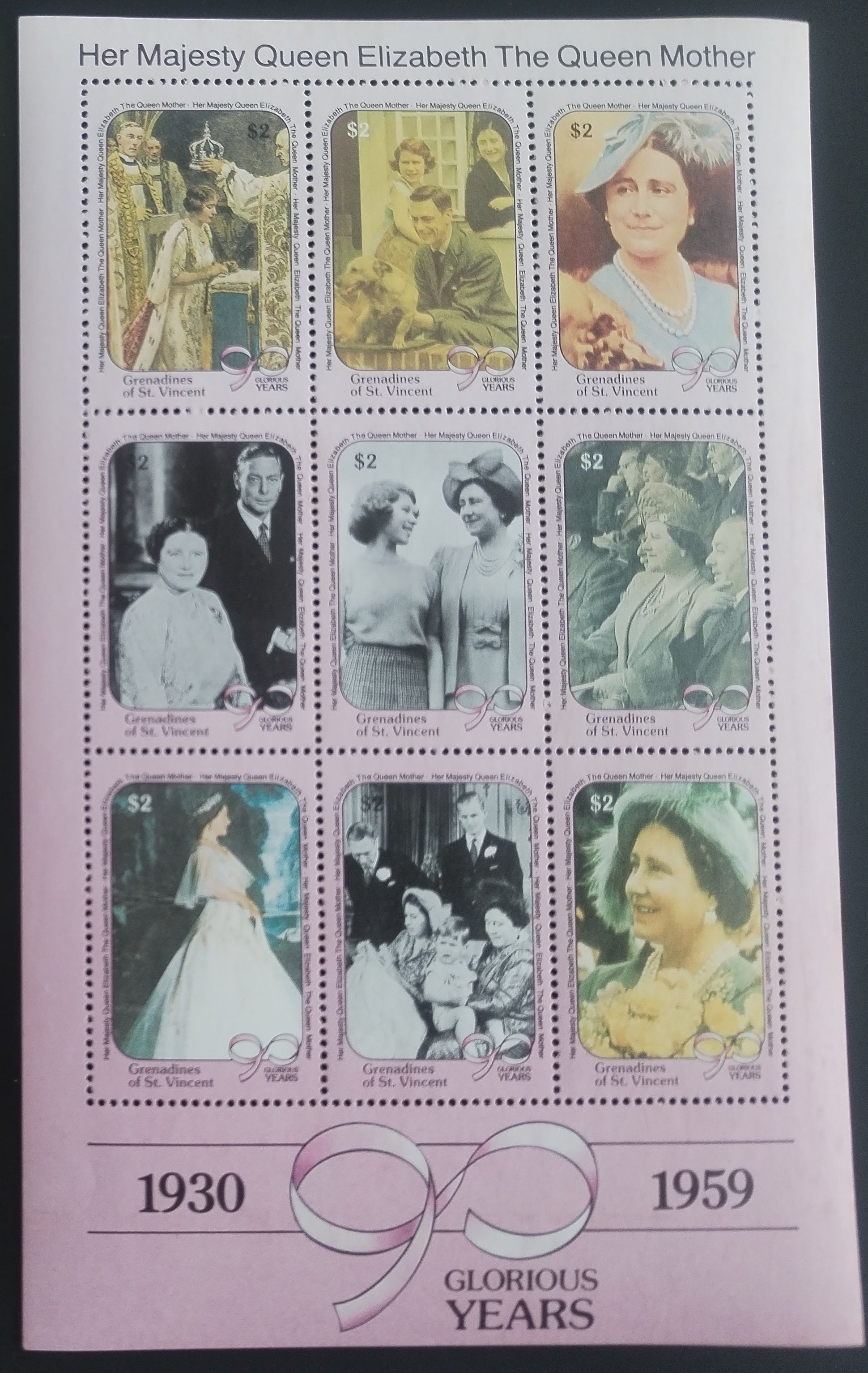 Grenadiny Sv. Vin. 1990 Královna matka a její život II.