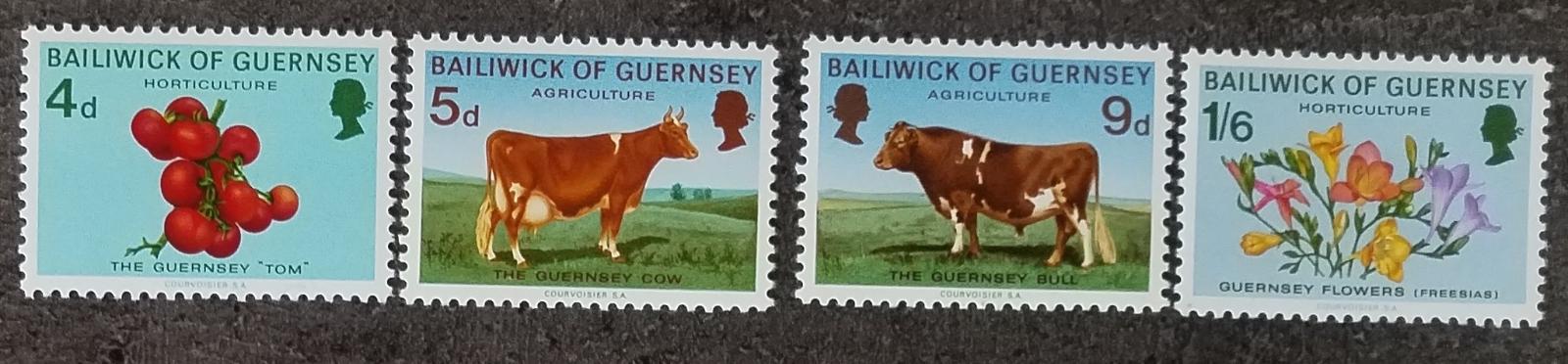 Guernsey 1970 22€ Ostrovní zemědělství, Květiny a krávy