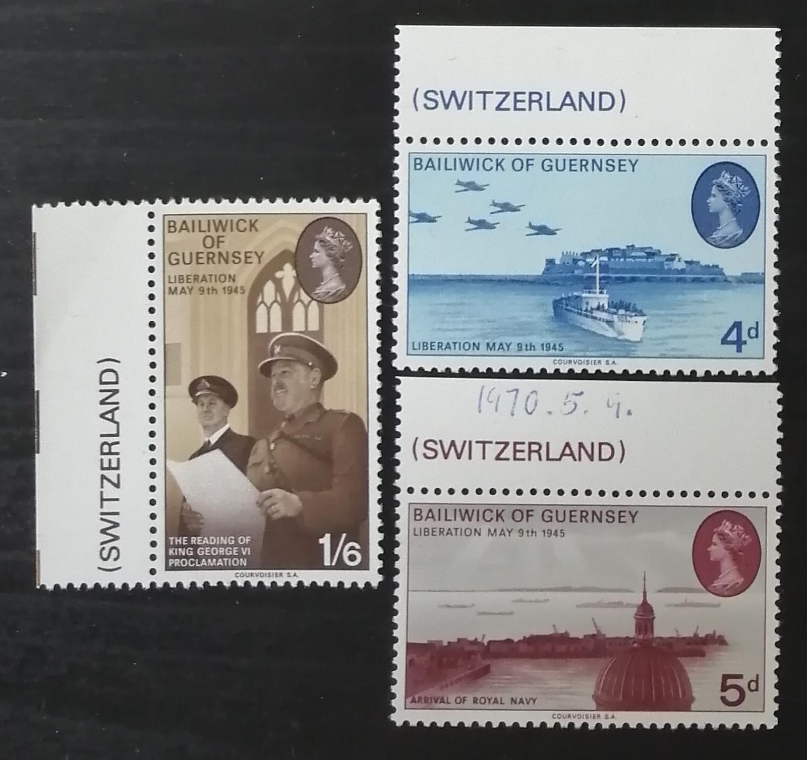 Guernsey 1970 4,5€ Výročí osvobození ostrova, vojenství