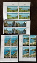 Guernsey 1976 Panorama ostrova a pláže, ČTYŘBLOKY