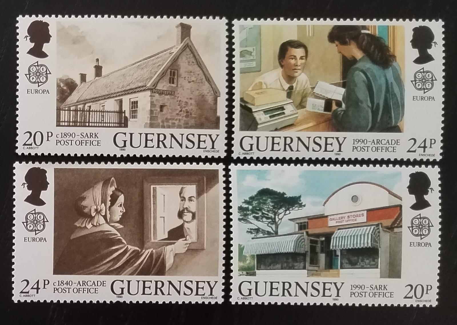 Guernsey 1990 3€ EUROPA - poštovní historie