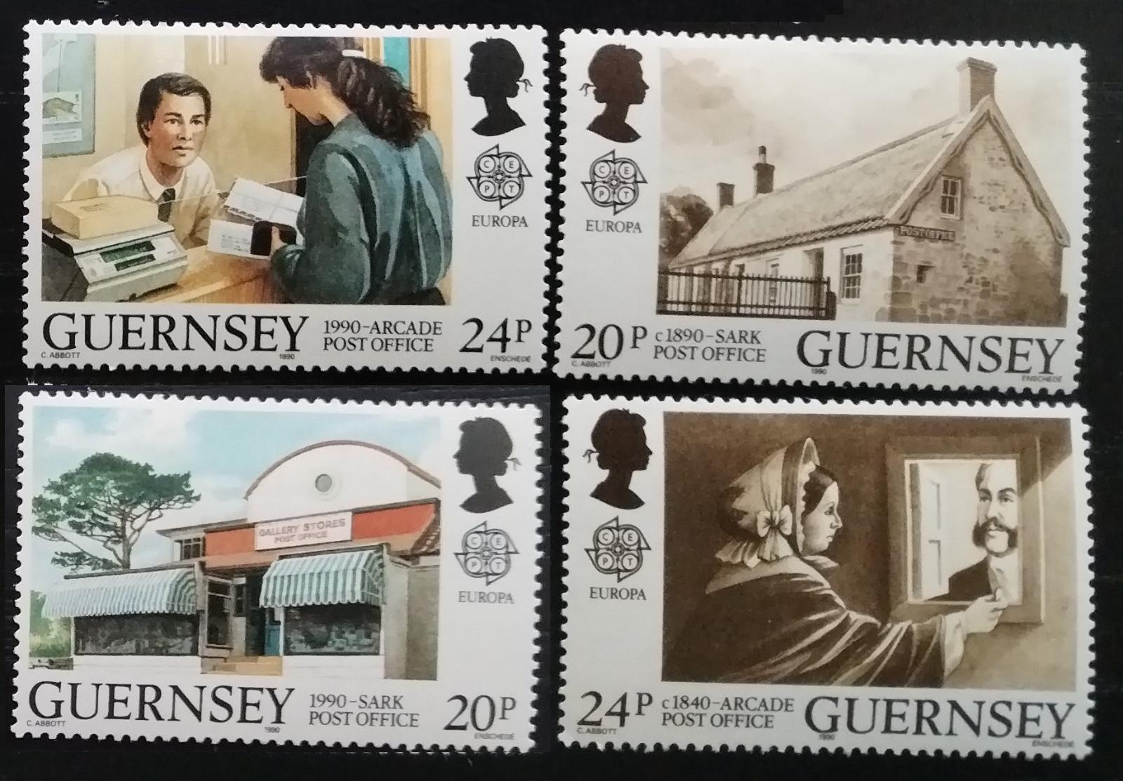 Guernsey 1990 EUROPA - historické pošty a historie