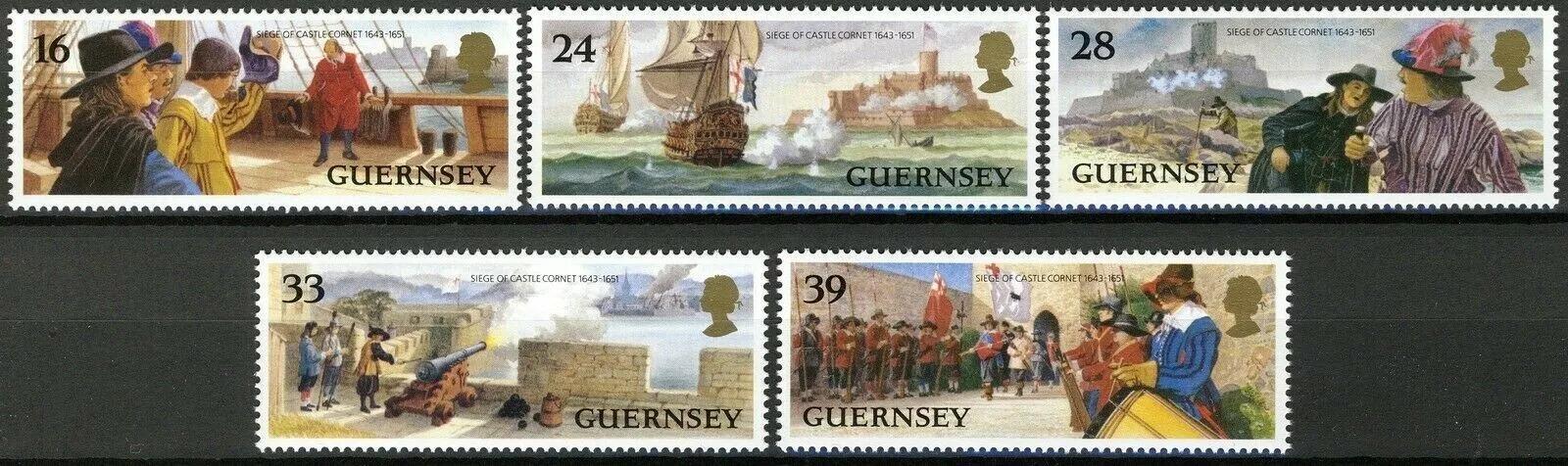 Guernsey 1993 5,5€ Admirál a jeho historické lodě, Bitvy občanské válk