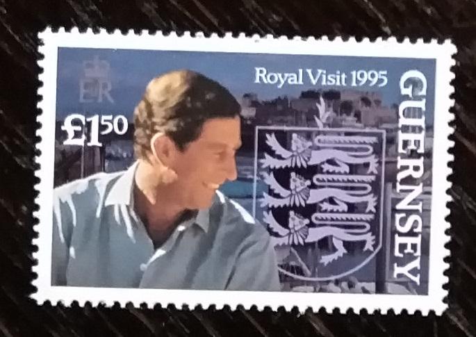 Guernsey 1995 5,5€ Návštěva krále Karla III.