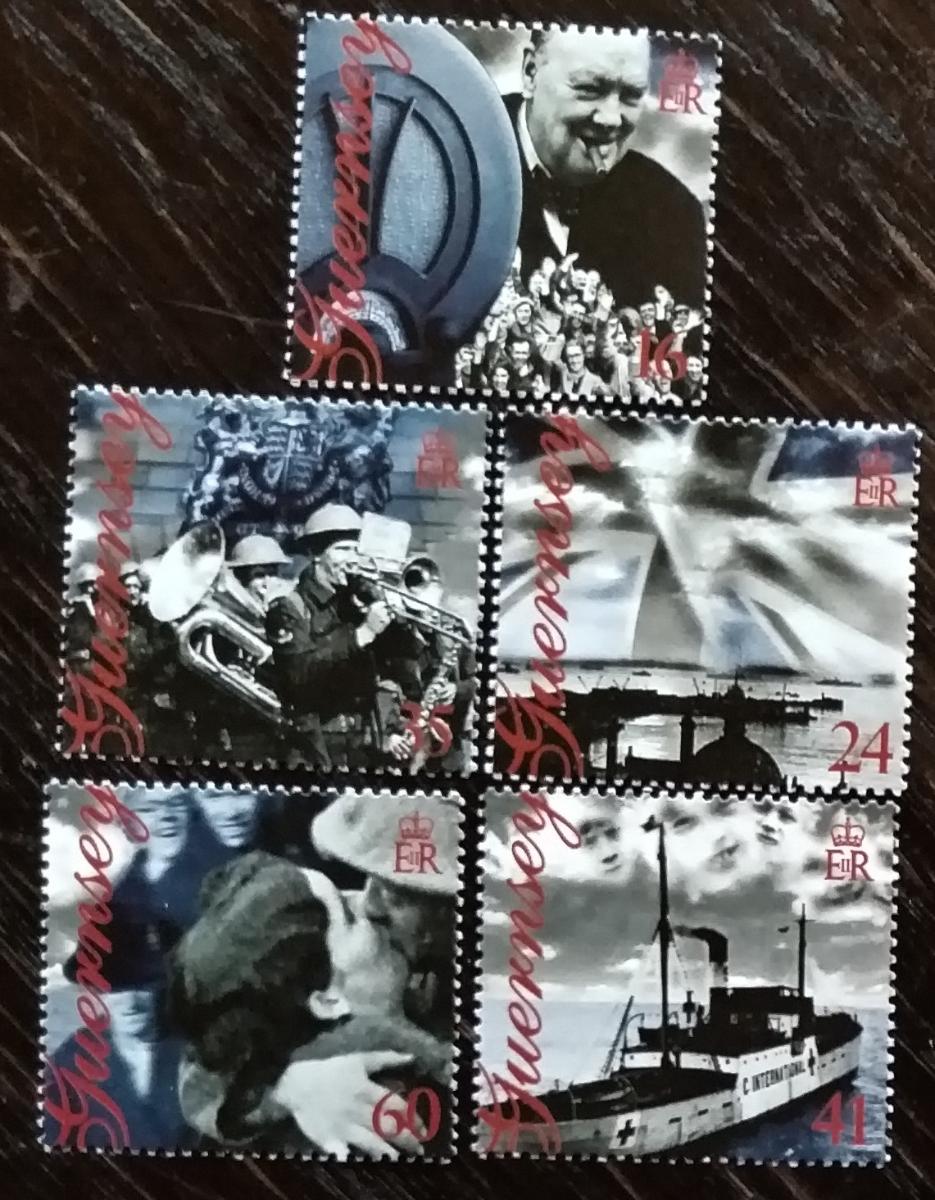 Guernsey 1995 6,5€ Výročí konce II. světové války, Churchill