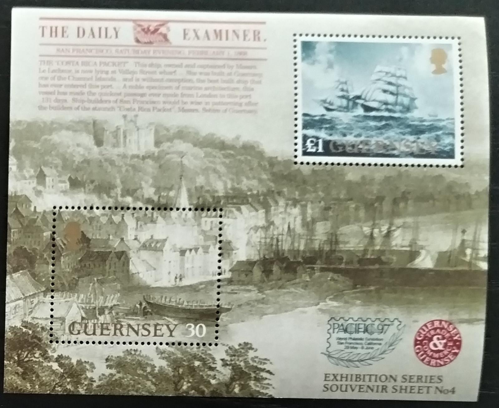 Guernsey 1997 4,5€ Výstava PACIFIC, lodě a vraky