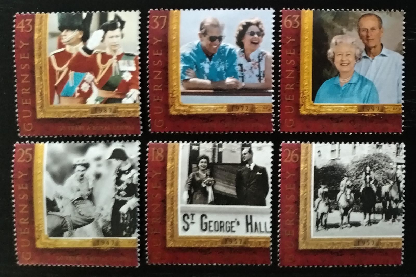 Guernsey 1997# 7€ Výročí svatby královny Alžběty II. a Filipa
