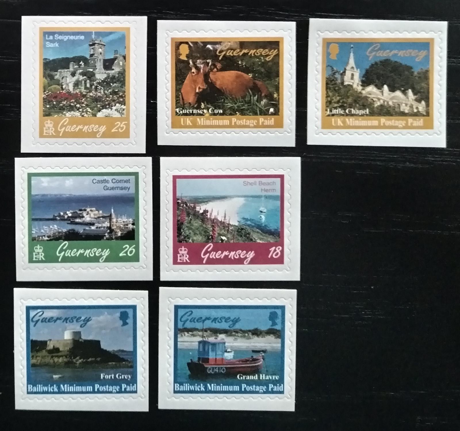 Guernsey 1997-8 Turismus, Samolepící známky