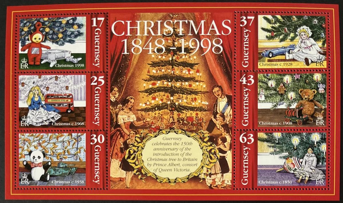 Guernsey 1998 8€ Vánoce a jejich historie, Starožitné hračky