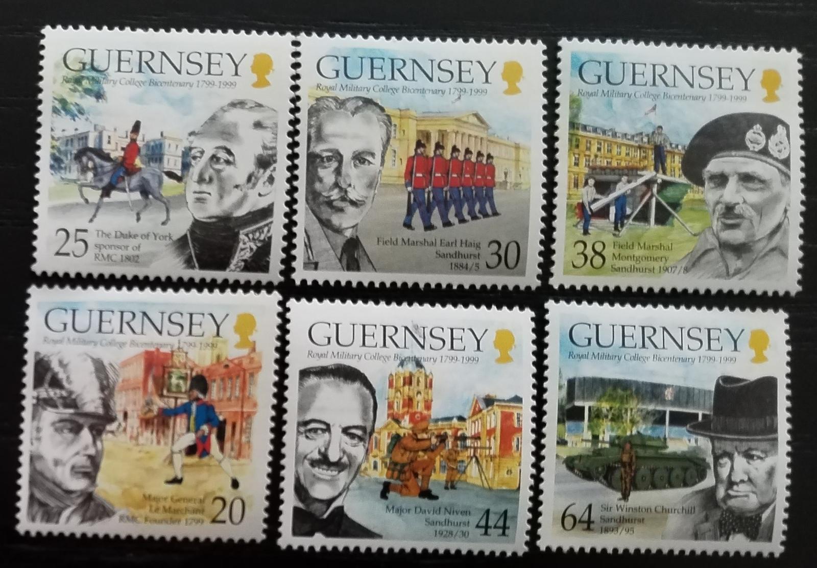 Guernsey 1999# 7,5€ Výročí vojenské akademie, Osobnosti vojenství