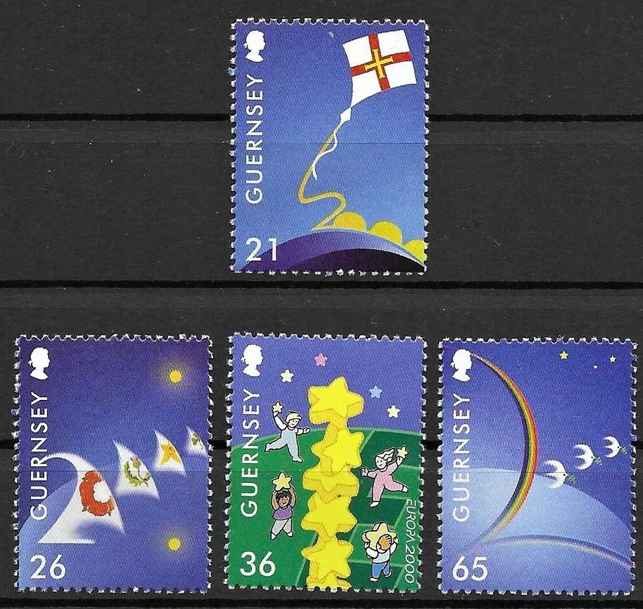 Guernsey 2000 7€ EUROPA vydání - věž z hvězd