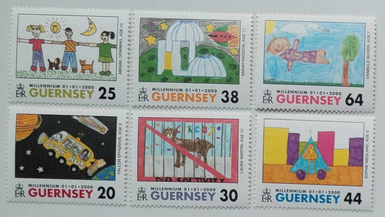 Guernsey 2000 8€ Nové milénium a jeho oslava