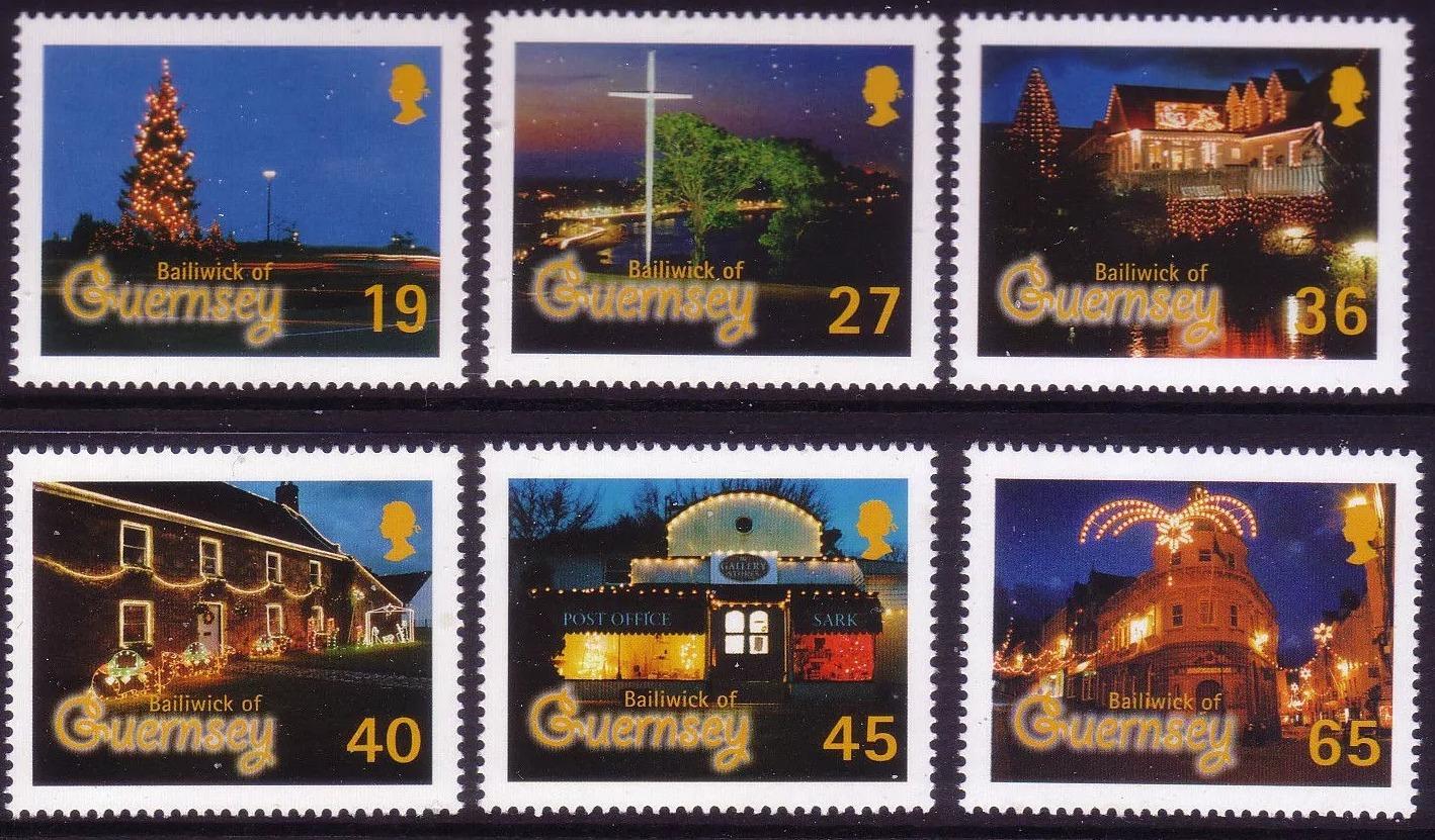 Guernsey 2001 9€ Vánoce a ukázky ostrovního osvětlení